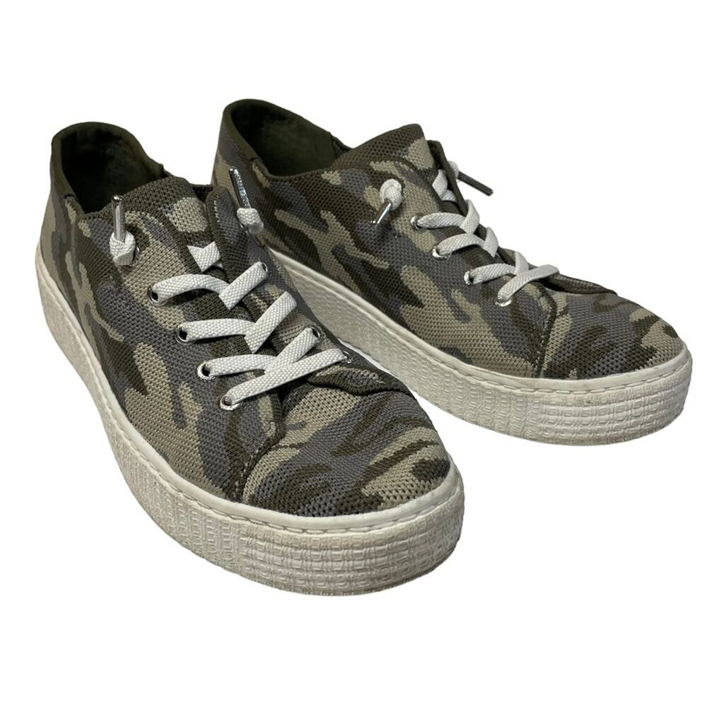Madden NYC Camo Platform Sneakers 8.5 Green Womens Casual